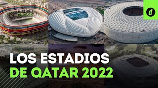 ¡Así son los IMPRESIONANTES ESTADIOS del Mundial QATAR 2022 [upl. by Ellenohs508]