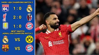 Hasil Liga Champions  Liverpool vs Bologna  Lille vs Real Madrid  Match 2 202425  Saka Sports [upl. by Lebiralc]