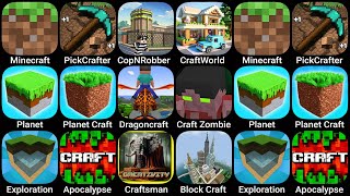 Minecraft Pickcrafter CopNRobber Craft World Planet Planet Craft Dragoncraft My Craft Zombie [upl. by Matheson]