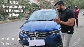 CNG kit in Renault Triber Seat Adjustment 7 Seater Triber New Triber Owner review [upl. by Oilegor]