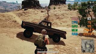 GeForce GTX 1060 3GB  Intel Core i54690K  PUBG FPS Test Miramar High [upl. by Juley]