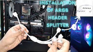 Install ARGB Header Splitter Cable for Mystic Lights Sync Lights For Cabinet Lights  Price [upl. by Cynthia]