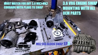 Mounting a 36 vr6 engine in a mk2mk3 or corrado using all oem parts MK2 36 BIG BLOCK SWAP EP3 [upl. by Annadiane]