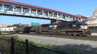 Norfolk Southern AC44C6M 4541 Manifest Train Meets Trash Train Altoona Pennsylvania [upl. by Rosmunda718]