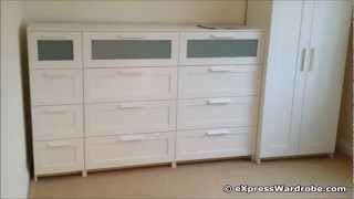 IKEA Brimnes 2 Door Wardrobe Design with Chest of Drawers [upl. by Thorndike]