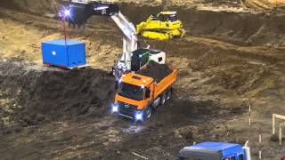 Liebherr 956 loading Mercedes Arocs 6x6 [upl. by Auqemahs]