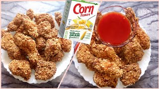 crispy fried chicken with corn flakes by sameetas kitchen  10 minutes fried chicken recipe [upl. by Veats444]