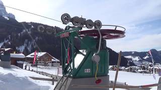 Risalita integrale skilift Leitner quotLarciuneiquot  Selva di Val Gardena BZ [upl. by Eilrak]