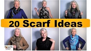 My Top 20 Scarf Styles Ties Tying How To Fashion Lookbook of Scarves for Women [upl. by Sjoberg]