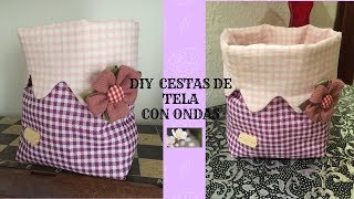 Cesta de tela con ondas [upl. by Loella]