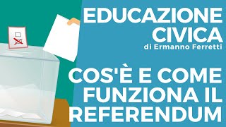 Cosè e come funziona il referendum in Italia [upl. by Ecirp]