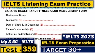 IELTS Listening Practice Test 2023 with Answers Real Exam  359 [upl. by Atibat]