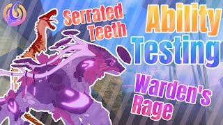 Ability Testing  Serrated Teeth  Wardens Rage  Creatures of Sonaria  Roblox [upl. by Terriss]