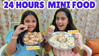 Eating only MINI FOOD for 24 Hours [upl. by Ylac]