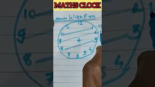 Maths Clock short shorts shortsfeed viral trending maths watch clock clocktrick watchtrick [upl. by Robins]