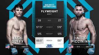 FULL FIGHT  JACK DUFFY VS NICK PICCININNI  DANA WHITE’S CONTENDER SERIES SEASON 8 [upl. by Gerstner]