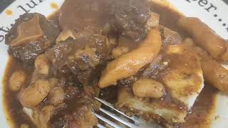 Cooking Authentic Jamaican Oxtail  Stewed Oxtail oxtailrecipe oxtailstew oxtails food youtube [upl. by Latt]