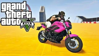 GTA V ONLINE  MISTUREBA DE CORRIDA COM PARKOUR DE YAMAHA XJ6 [upl. by Yonatan]