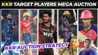 KKR Target Players IPL 2025 Auction  KKR Auction Strategy 2025  KKR New Squad [upl. by Ennaihs]