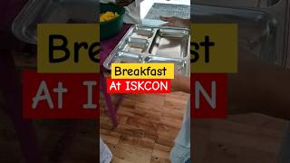 Breakfast At ISKCON TEMPLE  iskcon prasad dwarkaiskcon trending viralvideo shorts [upl. by Telfore]