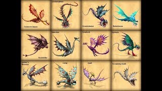 Every Dragon Species in How To Train Your Dragon 12 amp Rise of Berk [upl. by Earl]