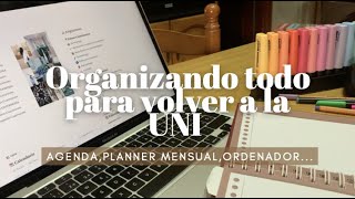 Organización VUELTA a la UNIVERSIDAD agendaplanner semanal asignaturas ordenador [upl. by Goltz]