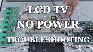 LCD TV Repair  No Power Power Supply Common Symptoms amp Solutions  How to Replace Power Supply [upl. by Einniw]