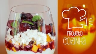 VERRINE DE CREME COM FRUTAS VERMELHAS  CREAM WITH RED FRUITS VERRINE [upl. by Reivaxe432]