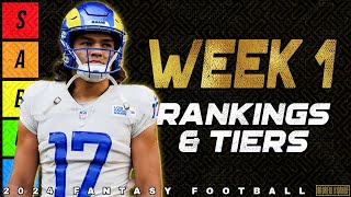 Top 40 Wide Receiver Rankings  Week 1 Fantasy Football [upl. by Mendie]