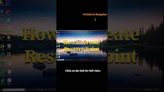 Create a RESTORE POINT in WINDOWS 😱✨👍shorts viral [upl. by Lerrej]