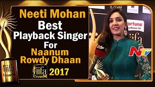 Neeti Mohan  Best Playback Singer Award for Naanum Rowdy Dhaan  IIFA Utsavam [upl. by Maclaine]