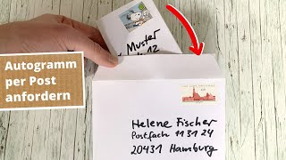 Anleitung für adressierten frankierten Rückumschlag für Autogrammkarten [upl. by Nonek]