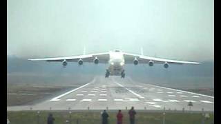 Amazing takeoff Antonov 225 at Geilenkirchen NATO airbase smokey [upl. by Esac]