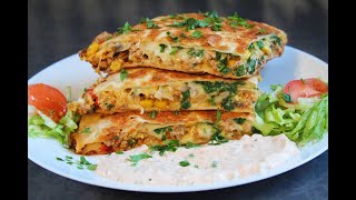 Tortilla Quesadilla pyszne śniadanie obiad kolacja najlepsza jaką jadłem [upl. by Barber272]