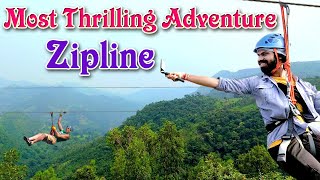 Most Thrilling Adventure Zipline Borra caves Araku valley [upl. by Cloe]