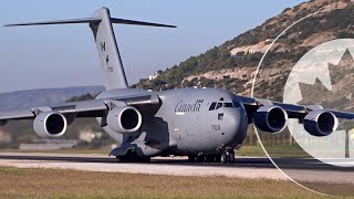 AMAZING C17 GLOBEMASTER III CLOSEUP TAKEOFF amp AMAZING ENGINE SOUND [upl. by Leighland]