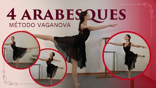 4 tipos de ARABESQUE  Método Vaganova [upl. by Annehs]