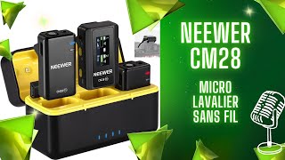 🎙️ NEEWER CM28  Micro Lavalier Sans Fil Son Net 48kHz boitier de charge Compatible avec Tout [upl. by Adolphe]