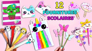 12 DIY  IDÉES DE FOURNITURE SCOLAIRES QUE VOUS ALLEZ ADORER  CONSEILS POUR LA RENTRÉE [upl. by Landrum26]