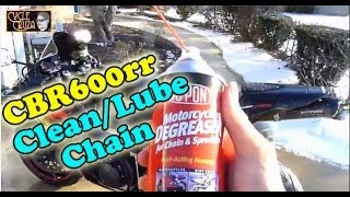 Clean Motorcycle Chain  DIY Maintenance Series [upl. by Hseyaj]