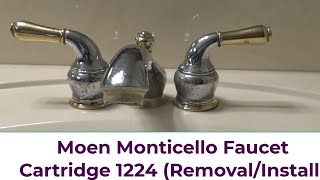 Moen Cartridge 1224 Removal and Installation [upl. by Znerol]