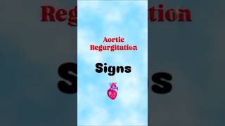 Aortic Regurgitation  Signs aortic regurgitation heart sign [upl. by Navar]