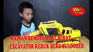 MAINAN REMOTE ALAT BERAT EXCAVATOR KERUK BEKO BULDOZER [upl. by Burra]