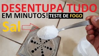 Como desentupir pias e ralos com SAL DE Cozinha  Cantinho de casa [upl. by Eustacia61]