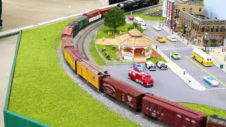 Long Train on Torrington Association of Model Railroaders in 4k [upl. by Landon]