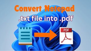 How to Convert text to pdf [upl. by Lello]