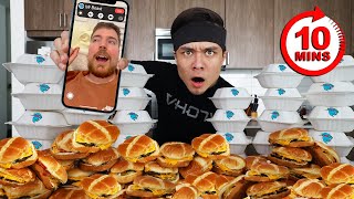 10 Min MrBeast Burger Challenge DESTROYED [upl. by Chalmers431]