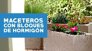 ¿Cómo hacer maceteros con bloques de hormigón [upl. by Pulsifer]