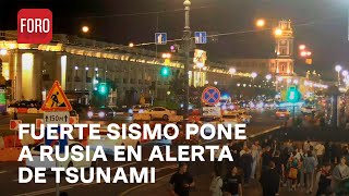 Sismo de magnitud preliminar 74 sacude Rusia emiten alerta de Tsunami  Las Noticias [upl. by Aiveneg]