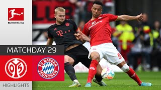 1 FSV Mainz 05  FC Bayern München 31  Highlights  Matchday 29 – Bundesliga 202223 [upl. by Enelec]